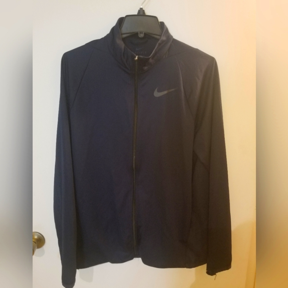 Nike Zip Up Jacket - Navy w/ Grey Detail
